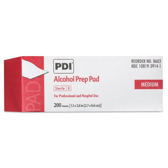 PDI Alcohol Prep Pads, 200/Box1