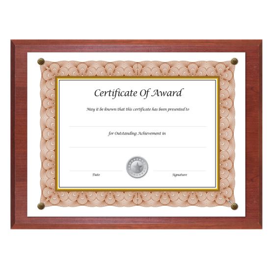 Award-A-Plaque Document Holder, Acrylic/Plastic, 10.5 x 13, Mahogany1