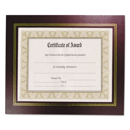 Leatherette Document Frame, 8.5 x 11, Burgundy, Pack of Two1