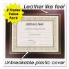 Leatherette Document Frame, 8-1/2 x 11, Burgundy, Pack of Two2