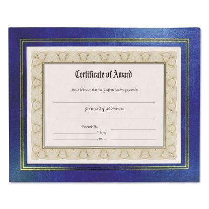 Leatherette Document Frame, 8-1/2 x 11, Blue, Pack of Two1
