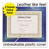 Leatherette Document Frame, 8-1/2 x 11, Blue, Pack of Two2