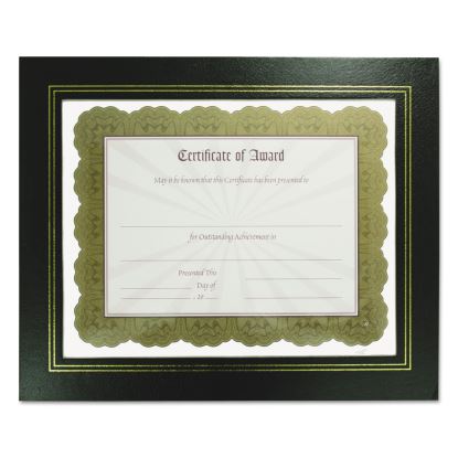Leatherette Document Frame, 8-1/2 x 11, Black, Pack of Two1