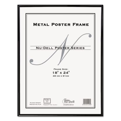 Metal Poster Frame, Plastic Face, 18 x 24, Black1