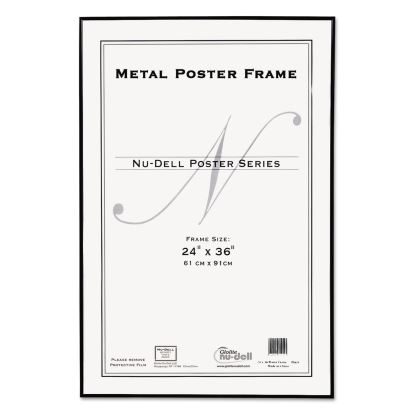 Metal Poster Frame, Plastic Face, 24 x 36, Black1