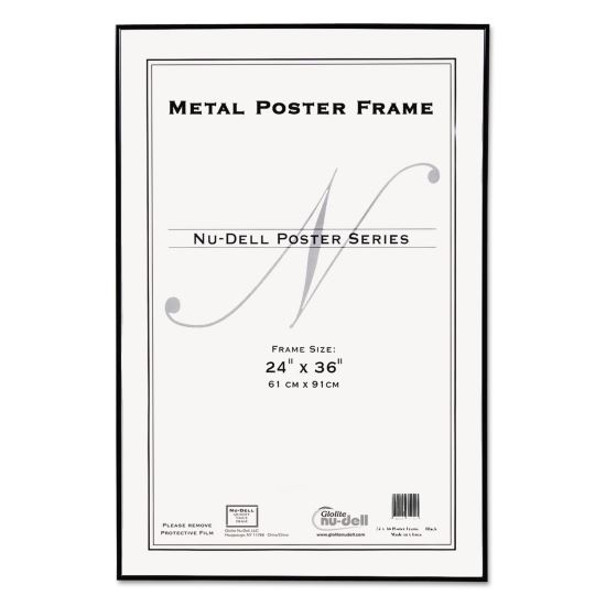 Metal Poster Frame, Plastic Face, 24 x 36, Black1