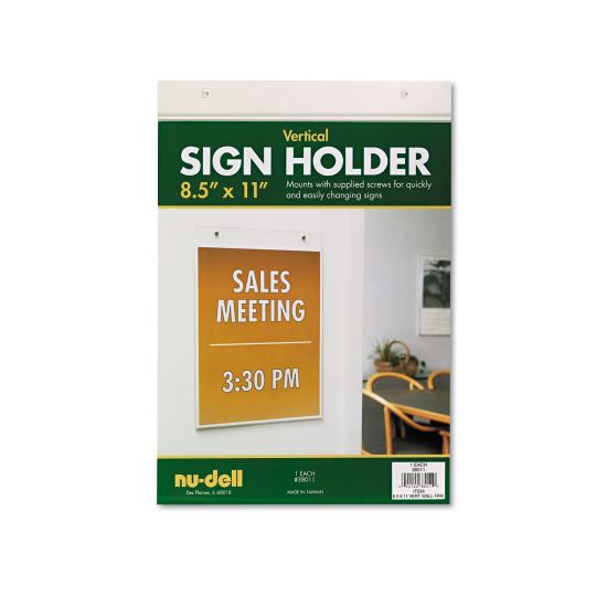 Acrylic Sign Holder, Vertical, 8.5 x 11, Clear1