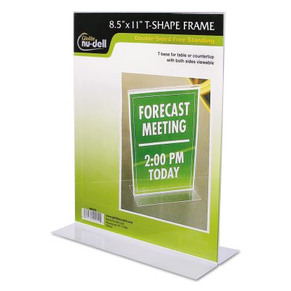 Clear Plastic Sign Holder, Stand-Up, 8.5 x 111