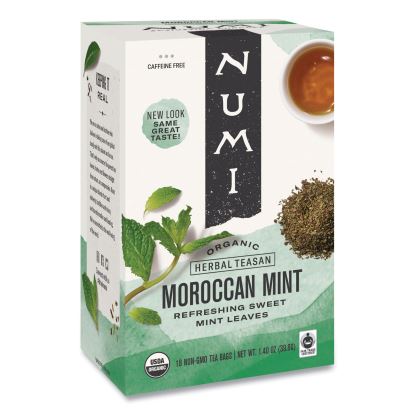 Organic Teas and Teasans, 1.4 oz, Moroccan Mint, 18/Box1