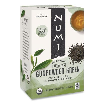 Organic Teas and Teasans, 1.27 oz, Gunpowder Green, 18/Box1