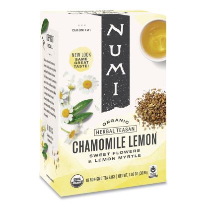 Organic Teas and Teasans, 1.8 oz, Chamomile Lemon, 18/Box1