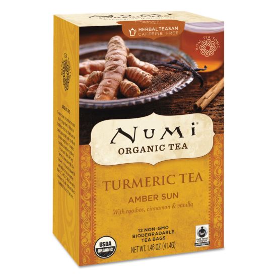 Turmeric Tea, Amber Sun, 1.46 oz Bag, 12/Box1