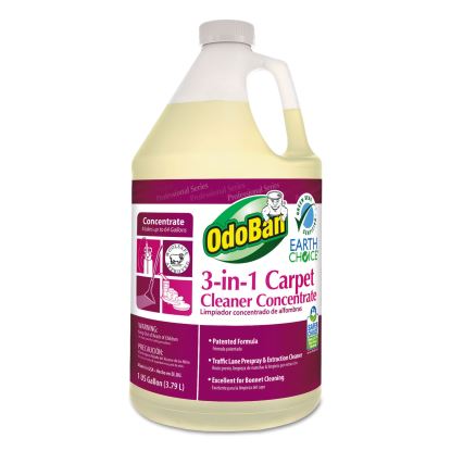 Earth Choice 3-N-1 Carpet Cleaner, 128 oz Bottle, Unscented, 4/CT1