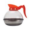Unbreakable Decaffeinated Coffee Decanter, 12-Cup, Stainless Steel/Polycarbonate, Orange Handle2