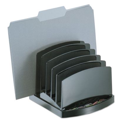 Incline Sorter, 6 Sections, Letter to Legal Size Files, 7.5" x 7.5" x 6.4", Black1