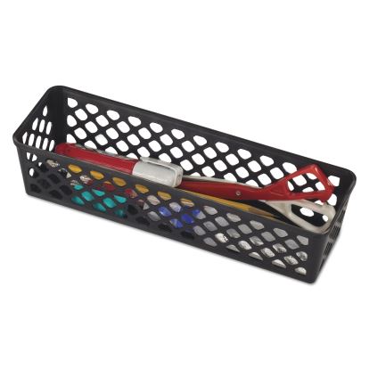 Recycled Supply Basket, 10.125" x 3.0625" x 2.375", Black, 3/Pack1