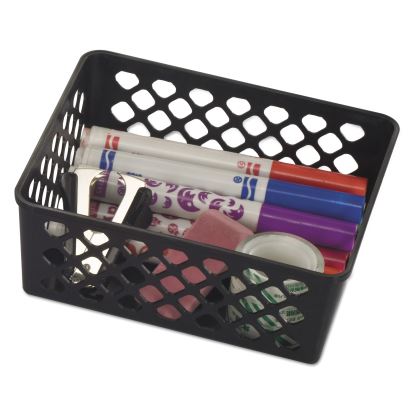 Recycled Supply Basket, 6.125" x 5" x 2.375", Black, 3/Pack1