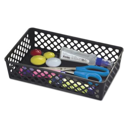 Recycled Supply Basket, Plastic, 10.06 x 6.13 x 2.38, Black, 2/Pack1
