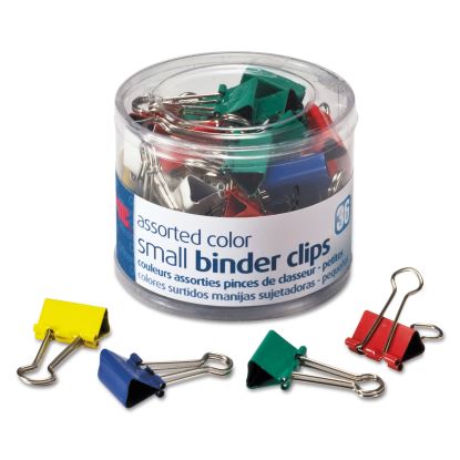 Assorted Colors Binder Clips, Small, 36/Pack1