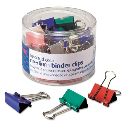 Assorted Colors Binder Clips, Medium, 24/Pack1