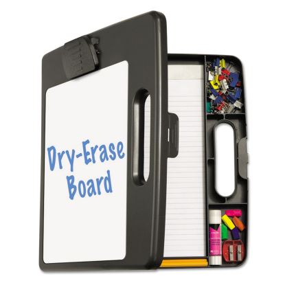 Portable Dry Erase Clipboard Case, 0.5" Clip Capacity, Holds 8.5 x 11 Sheets, Charcoal1
