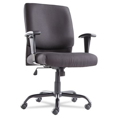 Big/Tall Swivel/Tilt Mid-Back Chair, Supports Up to 450 lb, 19.29" to 23.22" Seat Height, Black1