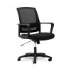 Mesh Mid-Back Chair, Supports Up to 225 lb, 17" to 21.5" Seat Height, Black2