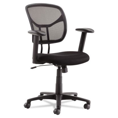 Swivel/Tilt Mesh Task Chair with Adjustable Arms, Supports Up to 250 lb, 17.72" to 22.24" Seat Height, Black1