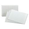 Grid Index Cards, 3 x 5, White, 100/Pack1