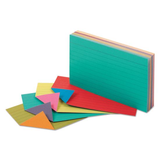 Extreme Index Cards, Ruled, 3 x 5, Assorted, 100/Pack1