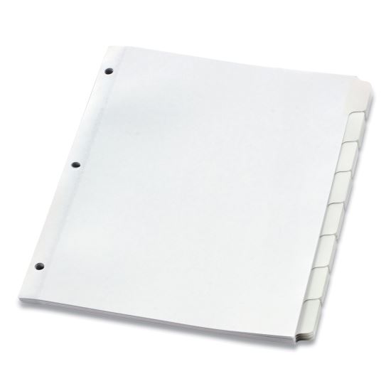 Custom Label Tab Dividers with Self-Adhesive Tab Labels, 8-Tab, 11 x 8.5, White, 5 Sets1