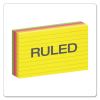 Ruled Index Cards, 3 x 5, Glow Green/Yellow, Orange/Pink, 100/Pack2