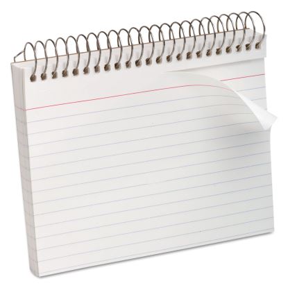 Spiral Index Cards, Ruled, 4 x 6, White, 50/Pack1