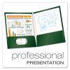 High Gloss Laminated Paperboard Folder, 100-Sheet Capacity, 11 x 8.5, Green, 25/Box2