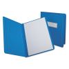 Title Panel and Border Front Report Cover, 3-Prong Fastener, Panel and Border Cover, 0.5" Cap, 8.5 x 11, Light Blue, 25/Box1