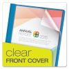 Clear Front Standard Grade Report Cover, Three-Prong Fastener, 0.5" Capacity, 8.5 x 11, Clear/Light Blue, 25/Box2