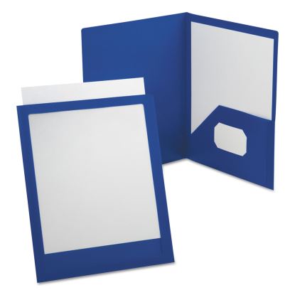 ViewFolio Polypropylene Portfolio, 100-Sheet Capacity, 11 x 8.5, Clear/Blue1