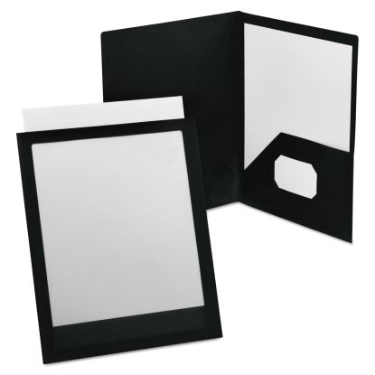 ViewFolio Polypropylene Portfolio, 100-Sheet Capacity, 11 x 8.5, Clear/Black1