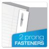 Twin-Pocket Folders with 3 Fasteners, 0.5" Capacity, 11 x 8.5, Gray, 25/Box2