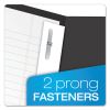 Twin-Pocket Folders with 3 Fasteners, 0.5" Capacity, 11 x 8.5, Black 25/Box2