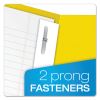 Twin-Pocket Folders with 3 Fasteners, 0.5" Capacity, 11 x 8.5, Yellow, 25/Box2