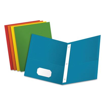 Twin-Pocket Folders with 3 Fasteners, 0.5" Capacity, 11 x 8.5, Assorted, 25/Box1