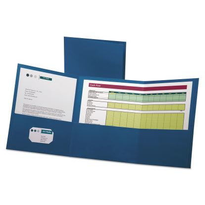 Tri-Fold Folder w/3 Pockets, 150-Sheet Capacity, 11 x 8.5, Blue, 20/Box1