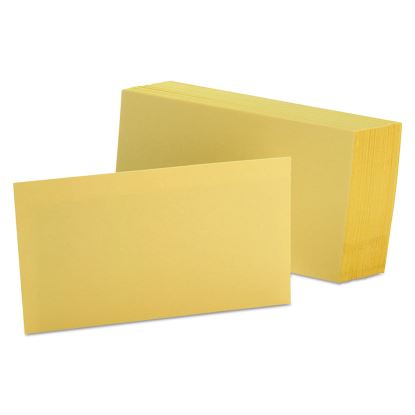 Unruled Index Cards, 3 x 5, Canary, 100/Pack1