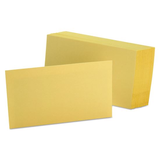 Unruled Index Cards, 3 x 5, Canary, 100/Pack1