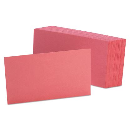 Unruled Index Cards, 3 x 5, Cherry, 100/Pack1