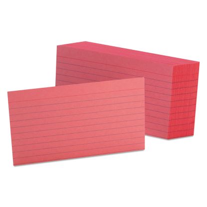 Ruled Index Cards, 3 x 5, Cherry, 100/Pack1