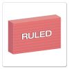 Ruled Index Cards, 3 x 5, Cherry, 100/Pack2