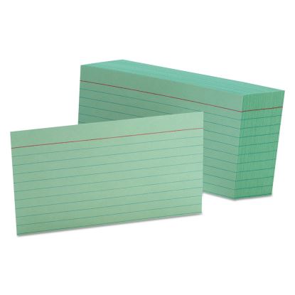 Ruled Index Cards, 3 x 5, Green, 100/Pack1