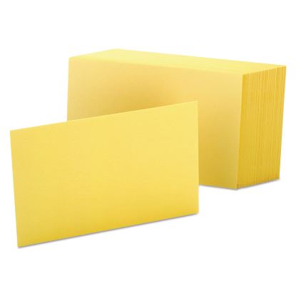 Unruled Index Cards, 4 x 6, Canary, 100/Pack1